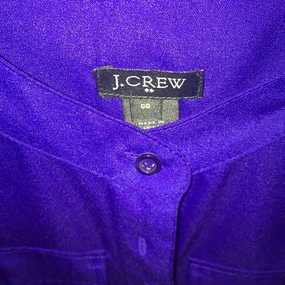 JCrew Navy Blue Button up Blouse Sleeveless NEW - Picture 3 of 7